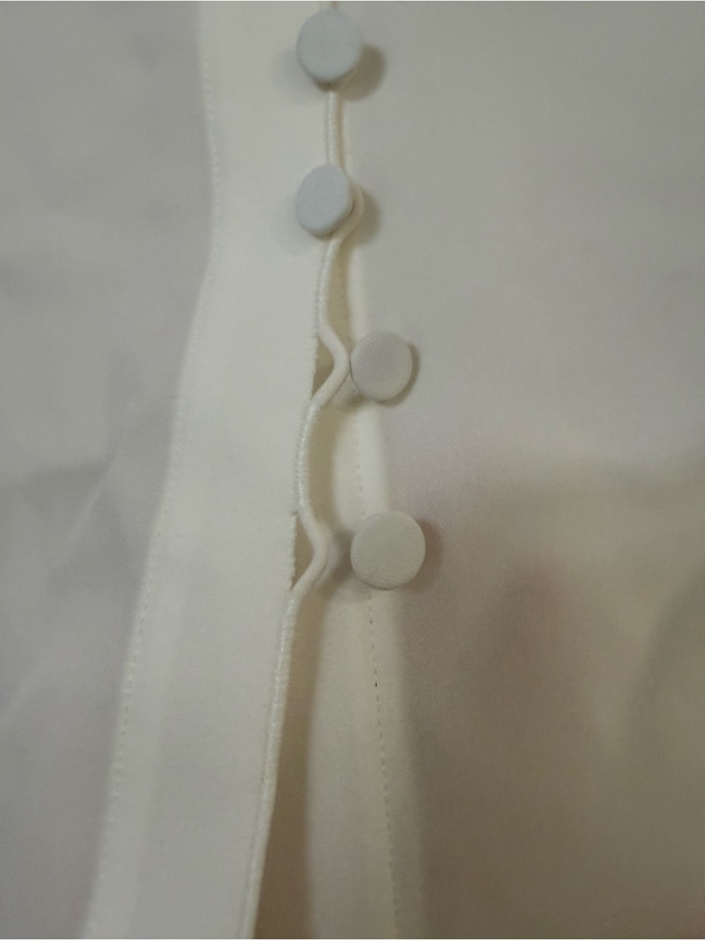 Lafayette 148 New York Cream Silk Ladylike Button-Front Collar Blouse Sz. L NWOT - Picture 5 of 9